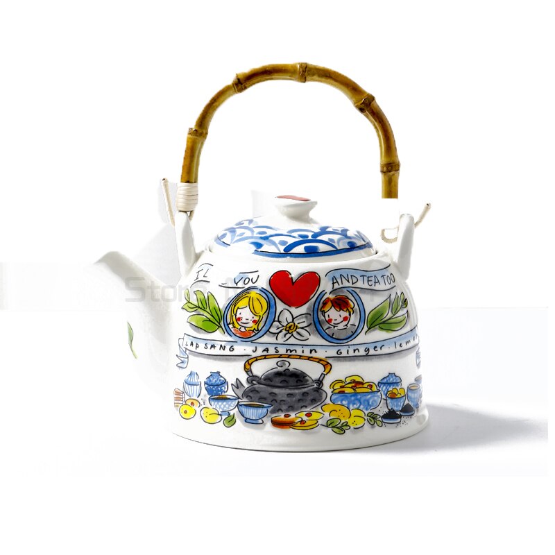 Chinese Kettle Ceramic Large Single Teapot Kung Fu Tea Set Afternoon Tea Home Japanese Style Cute Tea Making Tea Brewing Pot