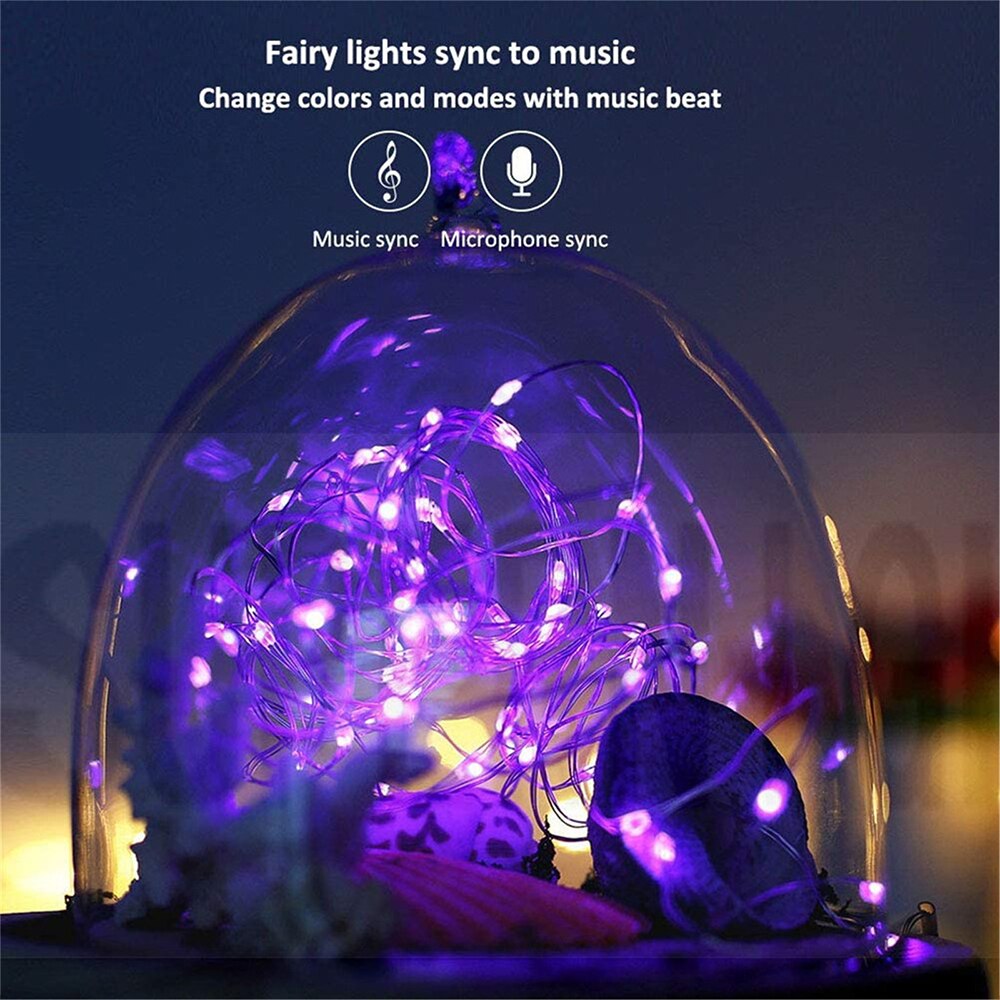 USB Led Bluetooth Fairy Lights Copper Wire LED String Light for Home Wedding Year Party Atmosphere Decoration Lights