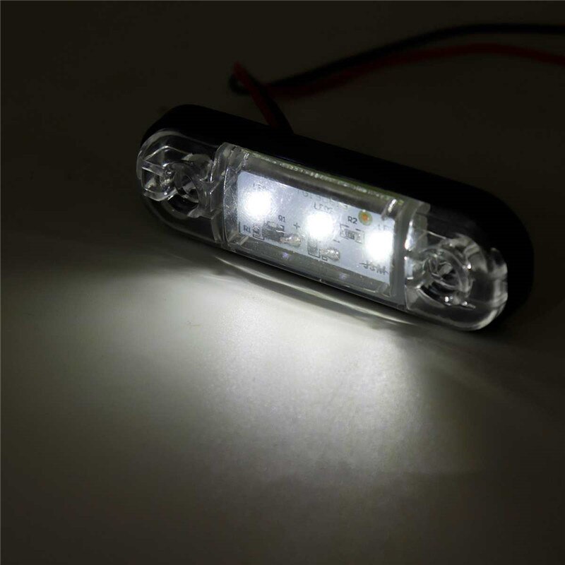 10 stk. hvidt led -markeringslygte trailerlygter ledede 24v lastbiltrailer -led -belysning sidemarkeringslys til lastbiler