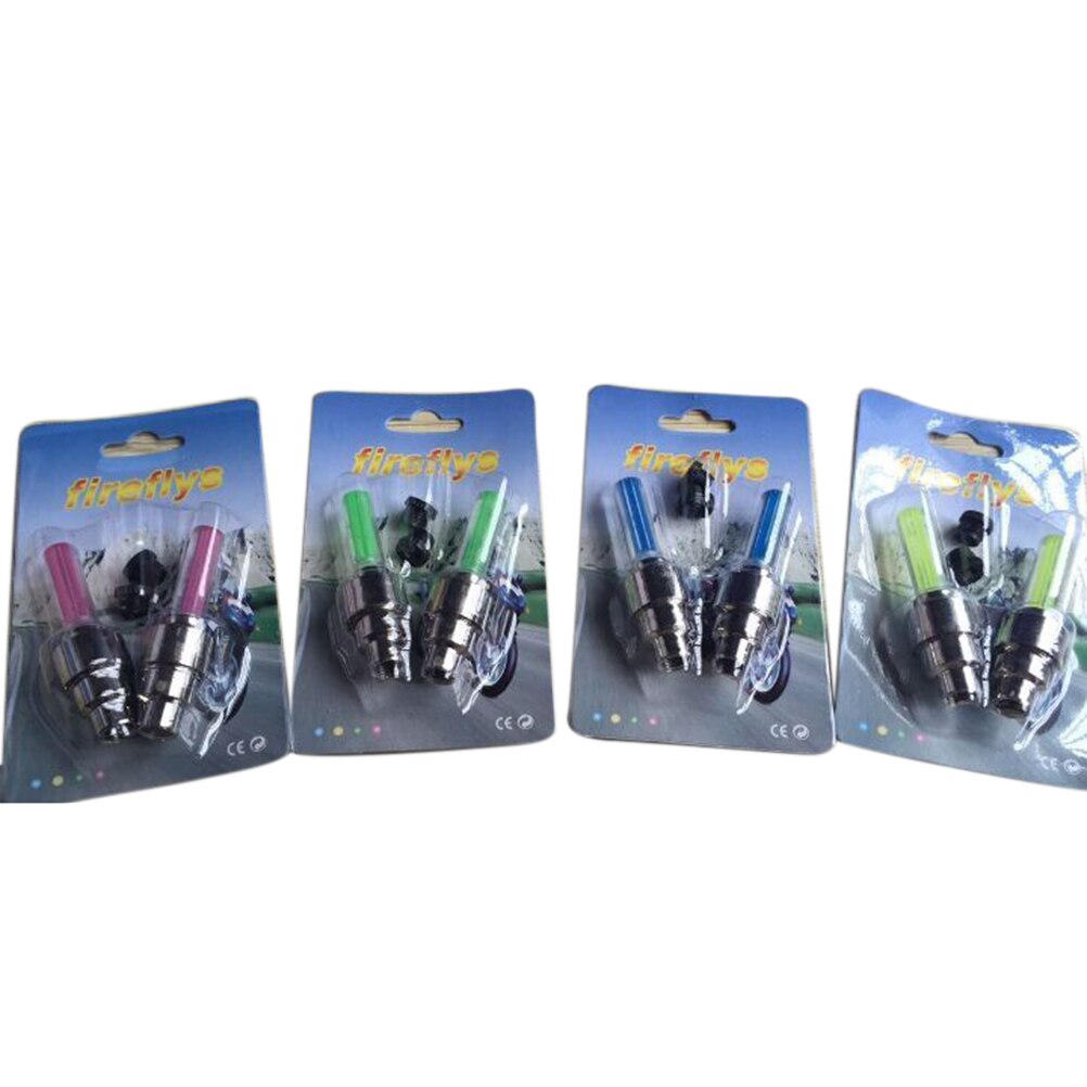 2 Stck Mini LED Fahrrad Lichter Rad Reifen Ventil Kappe Radfahren Fahrrad Sprach Licht Mit Batterie Fahrrad Zubehör