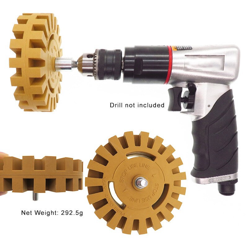 Rubber Cleaning Wheel Yellow Cleaning Disc Remove The Stains With Adapter For Car Cleaning Harmless