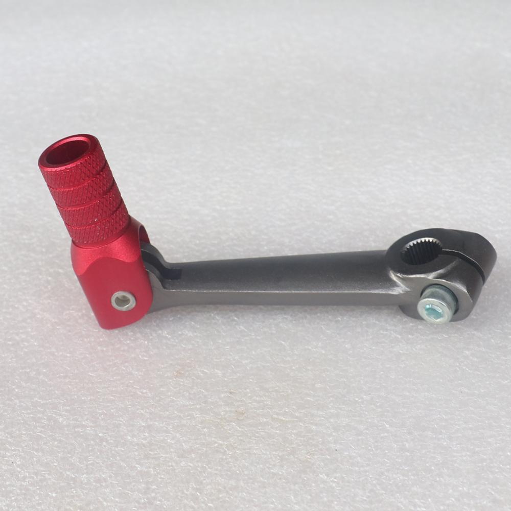 Folding CNC Aluminum Gear Shift Lever Gear Shift Lever For Kayo T2 T4 T4L ATV Dirt Bike Pit Bikes Gear Lever Motorcycle: red titanium