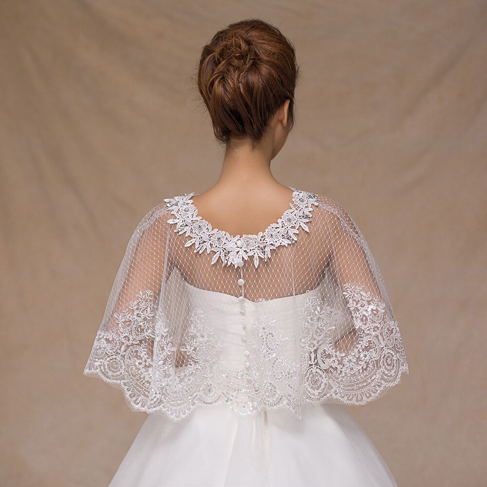 JaneVini Luxury Beaded Bridal Wedding Lace Bolero ... Grandado JaneVini Luxury Beaded Bridal Wedding Lace Bolero ... Grandado