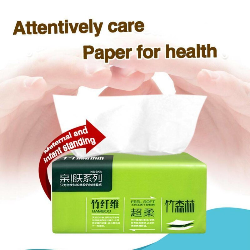 1 pack toilet paper 4 layers Native Bamboo Pulp Natural Pumping Paper Household Napkin Paper Towels Home bathroom accessories