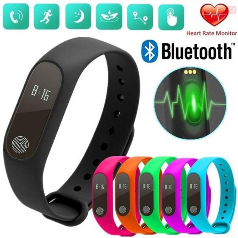 Wristband M2 Smart Bracelet Heart Rate Bracelet Waterproof Sport Fitness Band Stepcount Message Smart Loop Watch Alarm Clock