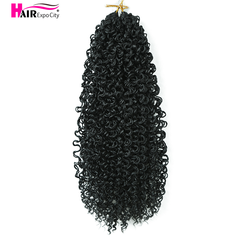 Yanky Twist Croceht Hair Synthetic Spring Twist Hair Bohemian Pre-Looped Passion Twist Crochet Braids Extensions: #1B / 3Pcs/Lot