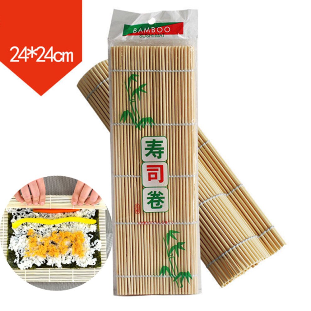 Sushi Maker Kit Set Sushi Roller Rice Mold Plastic Bazooka Meat Vegetable Rolling DIY Kitchen Tools Kitchen Gadgets: Bamboo Sushi Mat