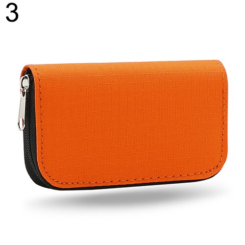 SD SDHC MMC CF Micro SD Memory Card Storage Carrying Pouch Case Holder Wallet 922G: Orange