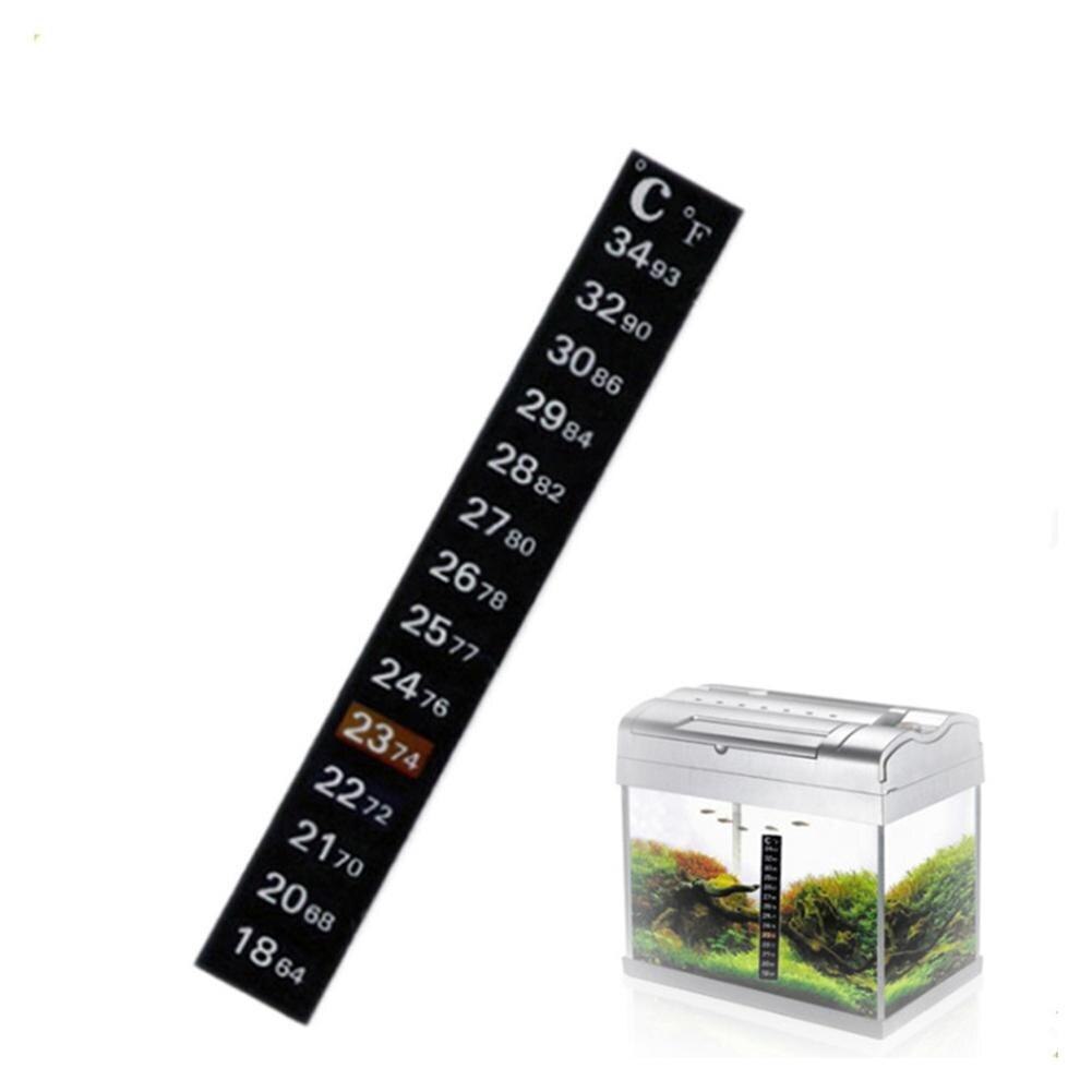 Termómetro con tira de Tira adhesiva para acuario, pegatina de termómetro para pecera, para caja de reptiles