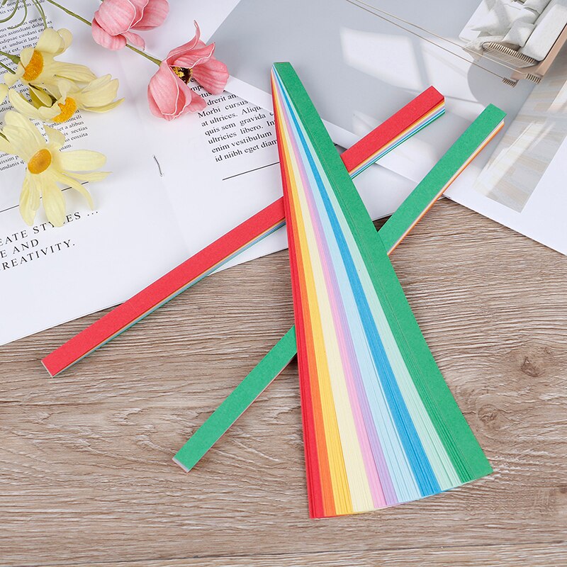 90 PCS = 1 Bag Thuis bruiloft Decoratie Handwerk Origami Lucky Star Papier Strips Papier Origami Quilling Papier