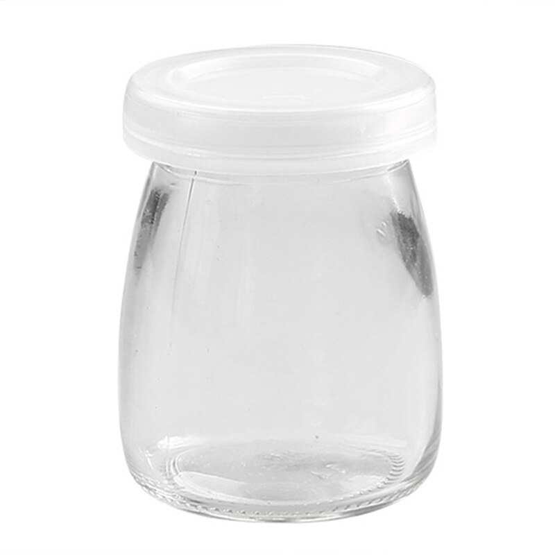 Petite bouteille en verre Transparent de 100ml, avec bouchon et grande ouverture, pour Pudding, lait acide, haute température, 1 pièce: S 100ML