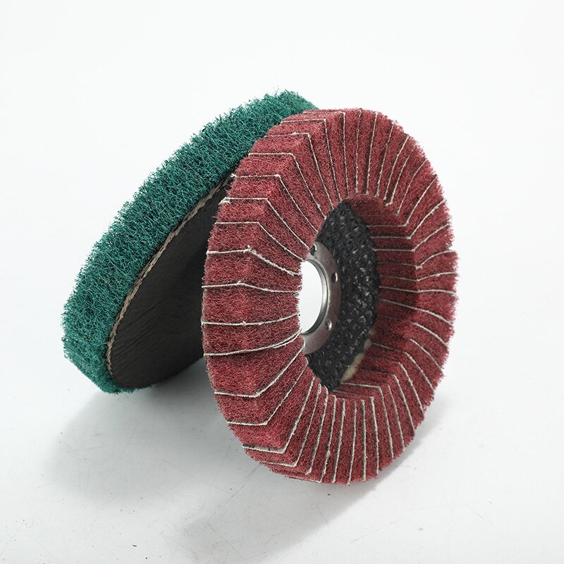 Disco de pulido de aleta de fibra de nailon, disco de fregado no tejido para amoladora angular, 1 pieza, 4 pulgadas, 100mm