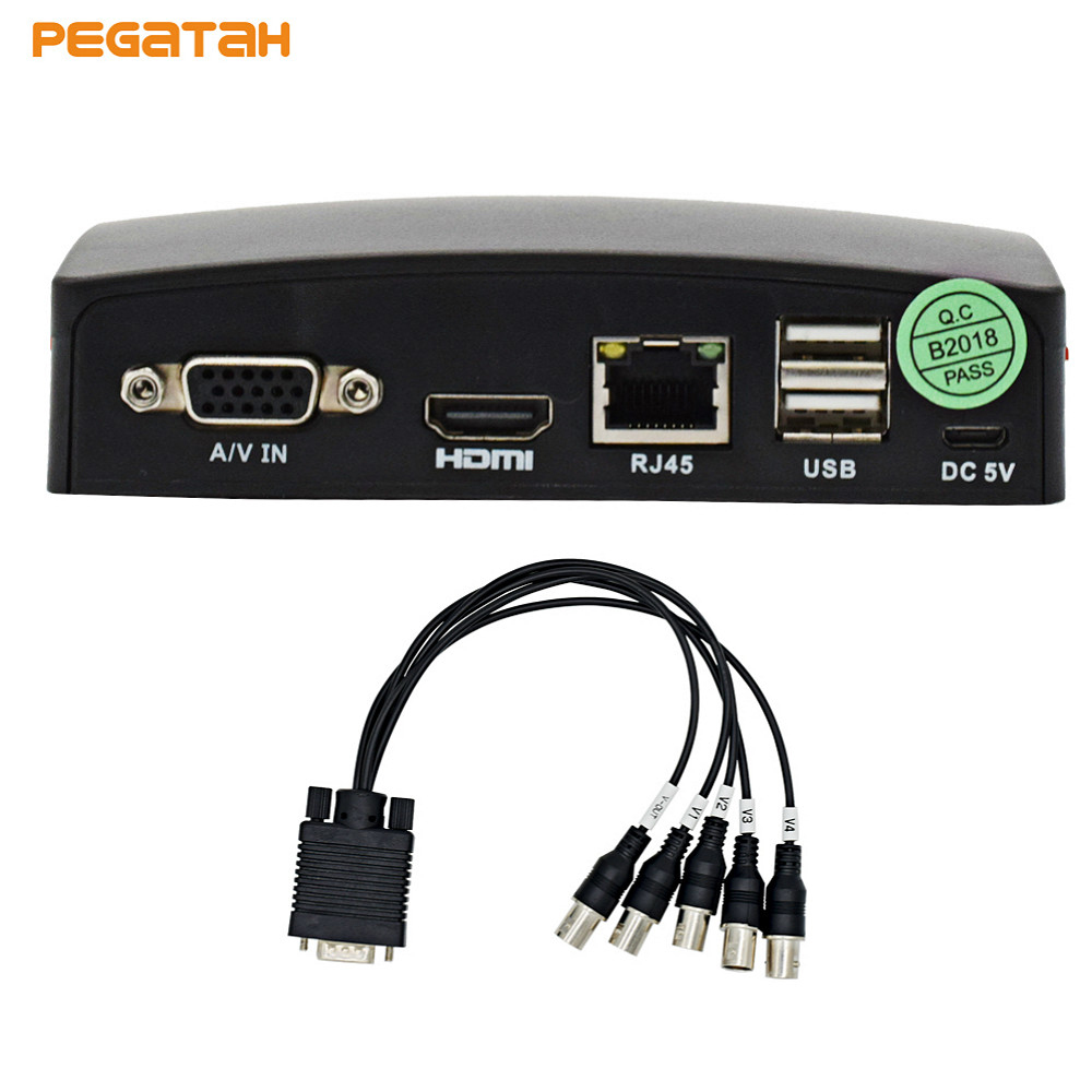 Mini enregistreur vidéo dvr hybride en temps réel, 4 canaux, AHD/CVI/TVI/analogique, pour Kit CCTV, VGA, HDMI, système de sécurité, 1080