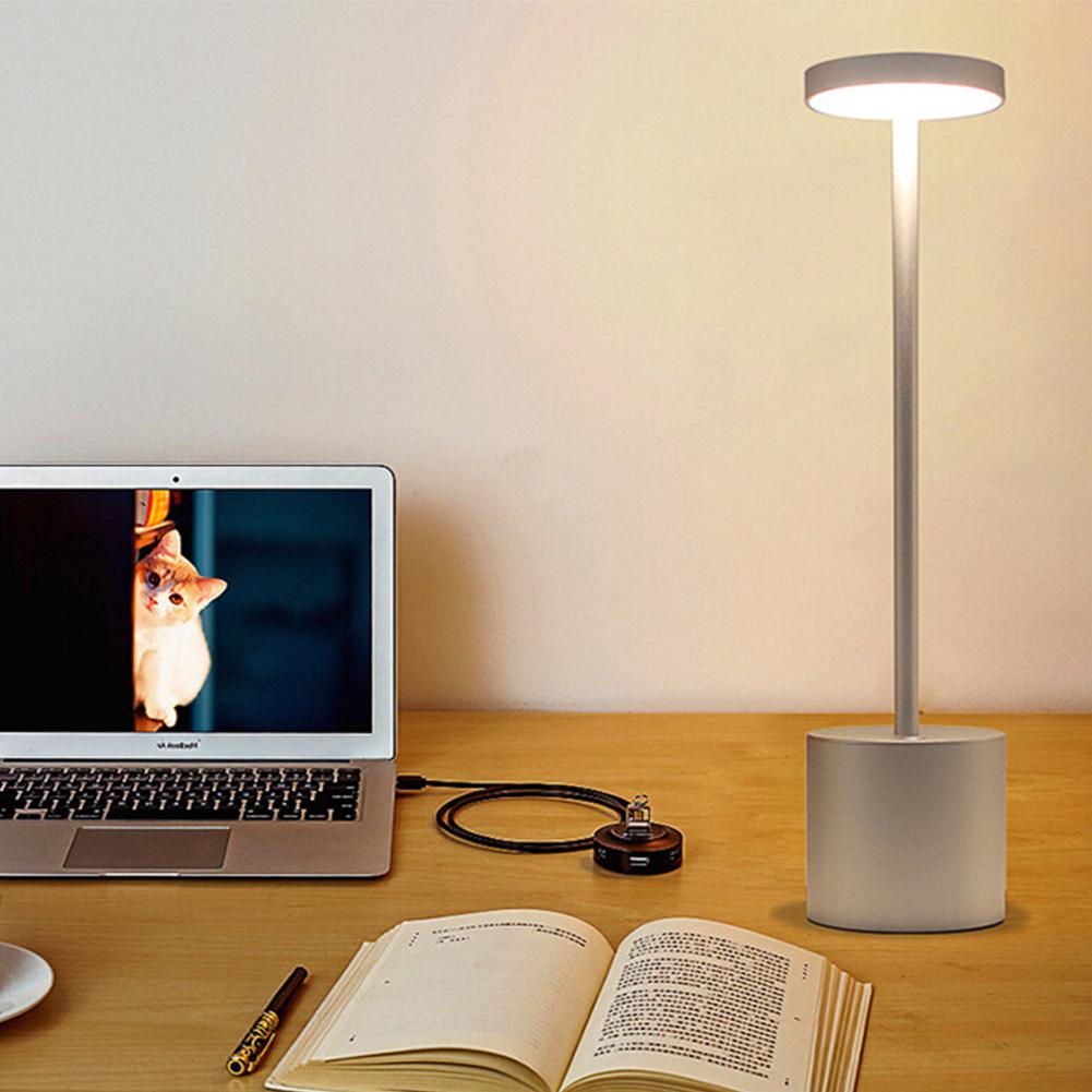 LED Touch Schakelaar 2 Modi Verstelbare Bureaulamp 3000K Oogbescherming Bureaulamp Dimmer Oplaadbare USB Led Leeslamp Tafel lamp