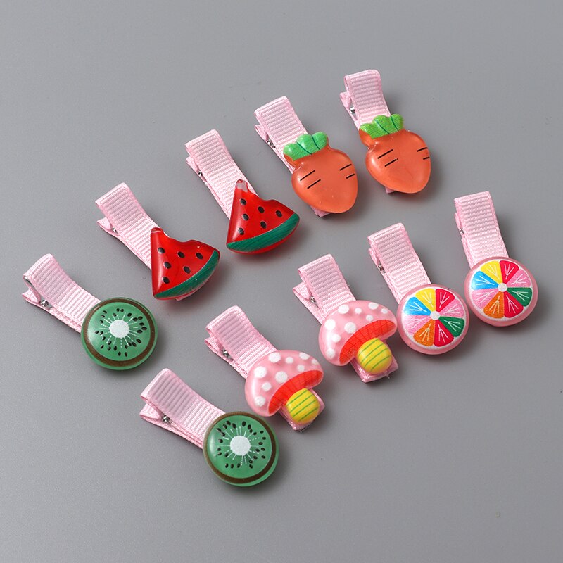 10/20 stück Haar Clip einstellen Nette Haar Zubehör Mädchen Haar Bands Bogen Obst Blume Ebene Haarnadeln headwear Nette Haar zubehör: 10Stck-6