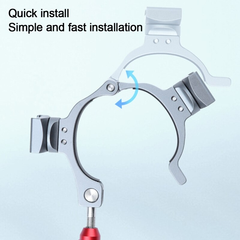 1 pc -ring-klemm-blitzschuhadapter, 360 °-drehung, kompatibel mit osmo mobile 3 &  om4,  stabilisator-mikrofon-aufhelllicht-erweiterungshalterung
