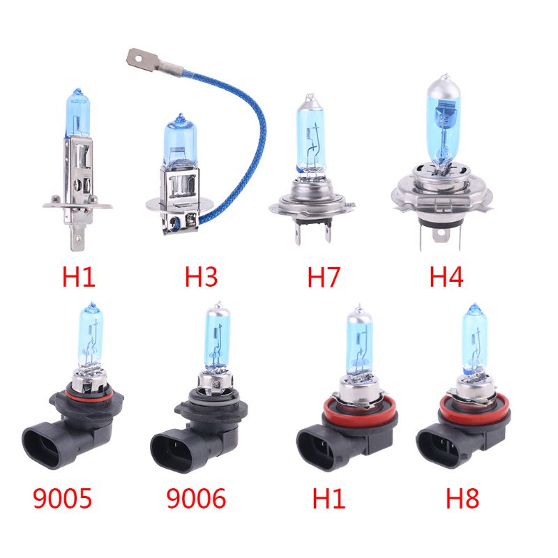1pc Halogen Bulb 12V 55W 5000K Quartz Glass Car Headlight Lamp H1/H3/H4/H7/H11
