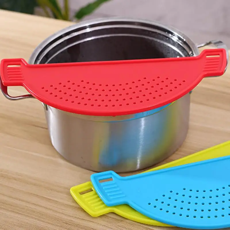 Plastic pot trechter zeefjes waterfilters rijst accessoires handvat fruit groente was vergiet keukengadgets