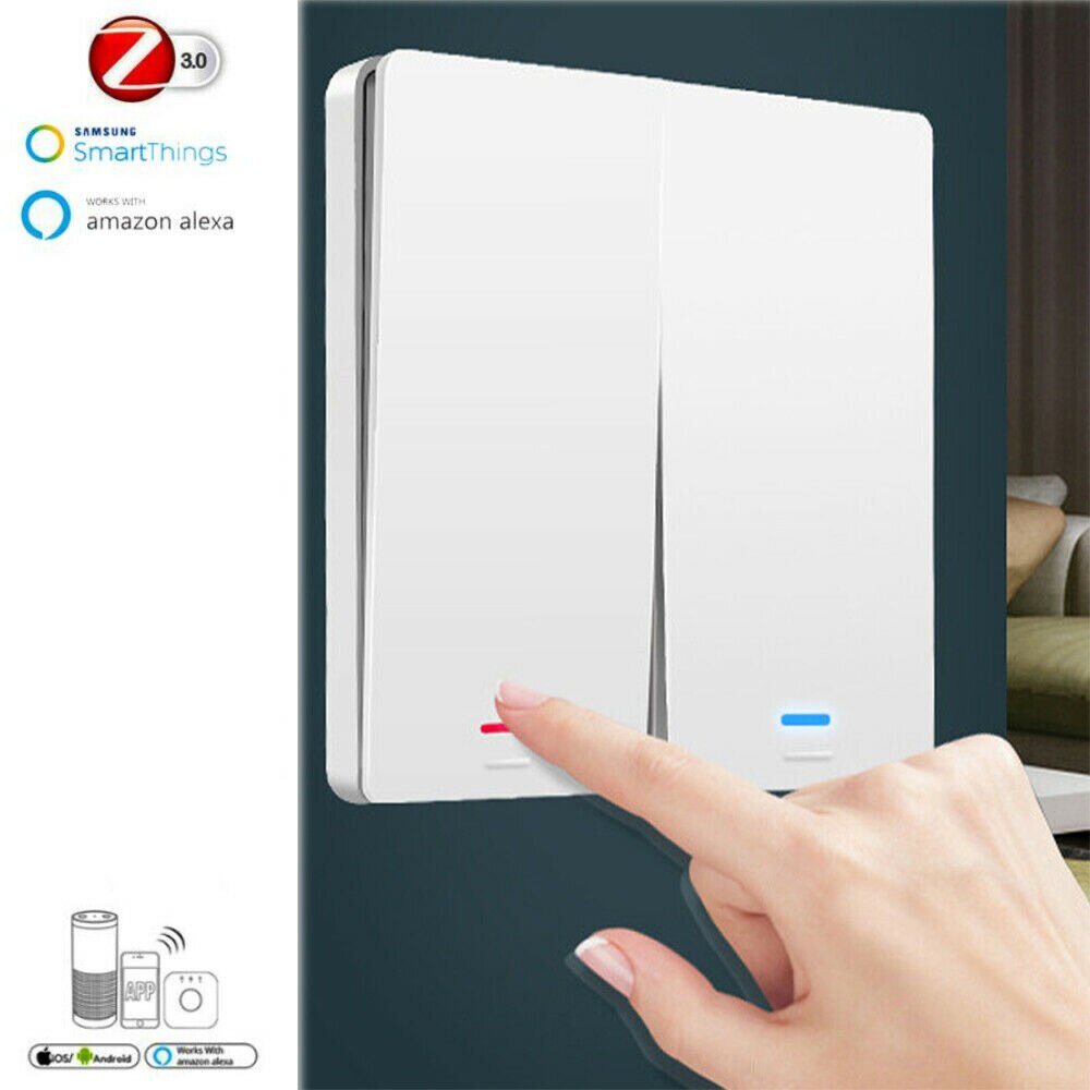 ZigBee Smart Light Switch 10A EU Wall Button Switches Wireless Remote Control Smart Home Works zigbee3.0 hue/b smartthings Alexa