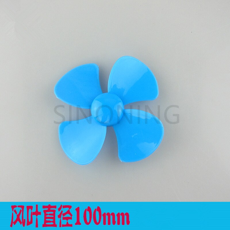 2 stk 100mm diameter plastik blade fire blade pulp fan blade små produktion diy blå