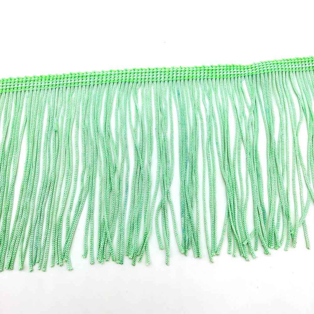 1 Yards van Pack 4 "Breedte Franjes Kant Polyerter Fibre Kwastje Kleding Accessoires Latin Trouwjurk Kwastje Lint diy: MiNi green