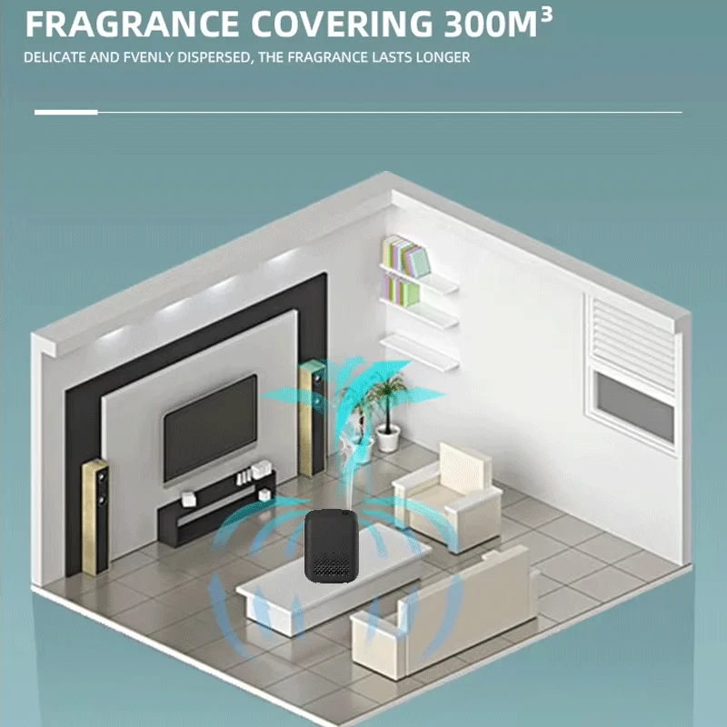 Bluetooth Aroma Diffuser 300m3 Batterij Elektrische Geurverspreider Muur Opknoping Essentiële Olie Diffuser Home Hotel Luchtverfrisser