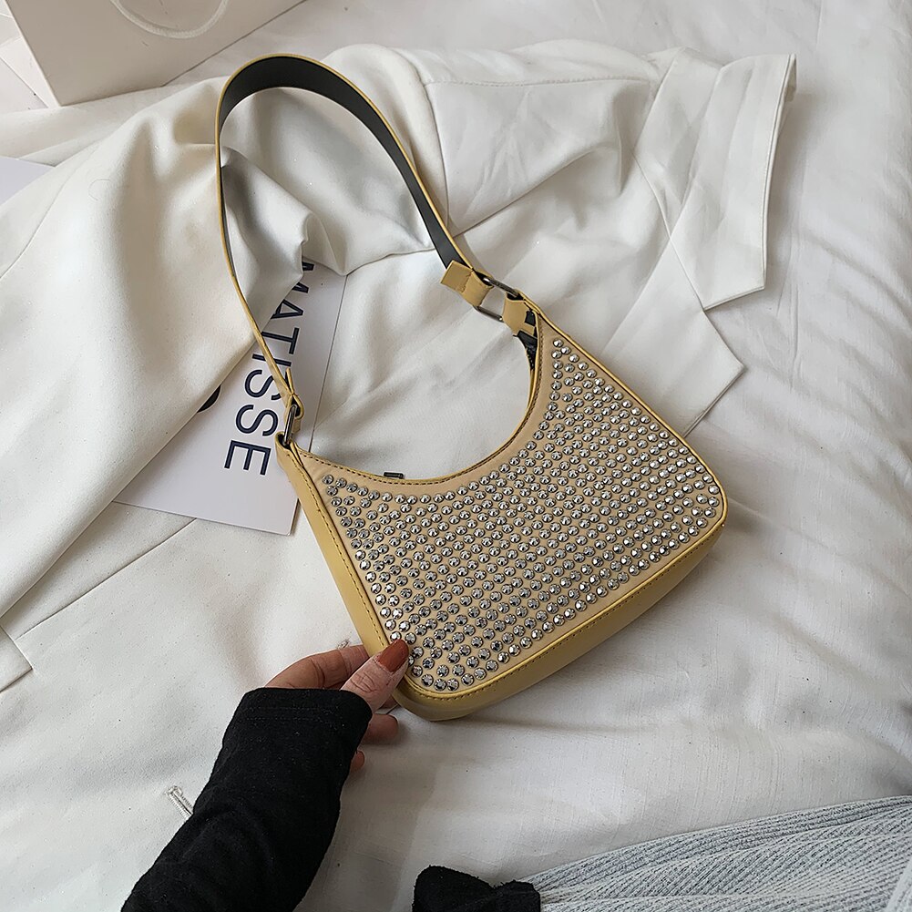 Women Rivet PU Leather Shoulder Underarm Bags Casu... – Grandado