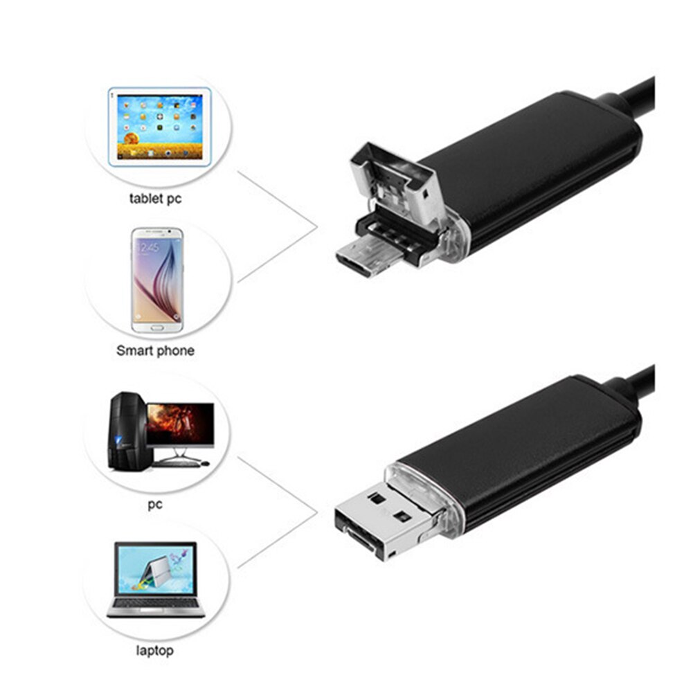 Industrial Endoscope IP67 with 6 LED Conduit Air Conditioning Pipeline Drain Sewer Inspection Waterproof Snake Camera