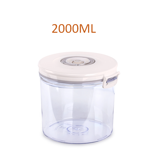 Circle Rectangle Square Food Storage Vacuum Container Different Capacity Vacuum Sealer Box Kitchen Storage for Vacuum Sealer: 2000ML