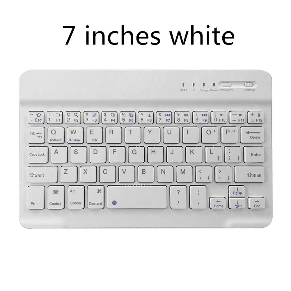 7/10 inch Bluetooth Wireless Keyboard For IOS/Android/Windows PC Ipad Tablet UK: 7 inches white