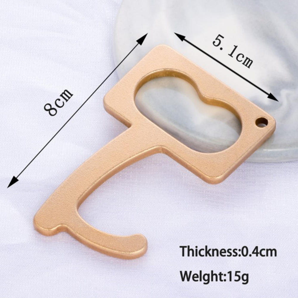 Multi-functional Anti-contact Key Chain Protection Against Epidemic And Anti-virus Easy Pull Button Isolation Portable Door Open