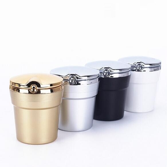 Led Trash Can 4 Colors Car Led Trash Can Garbage Holder Ashtray ... – Grandado