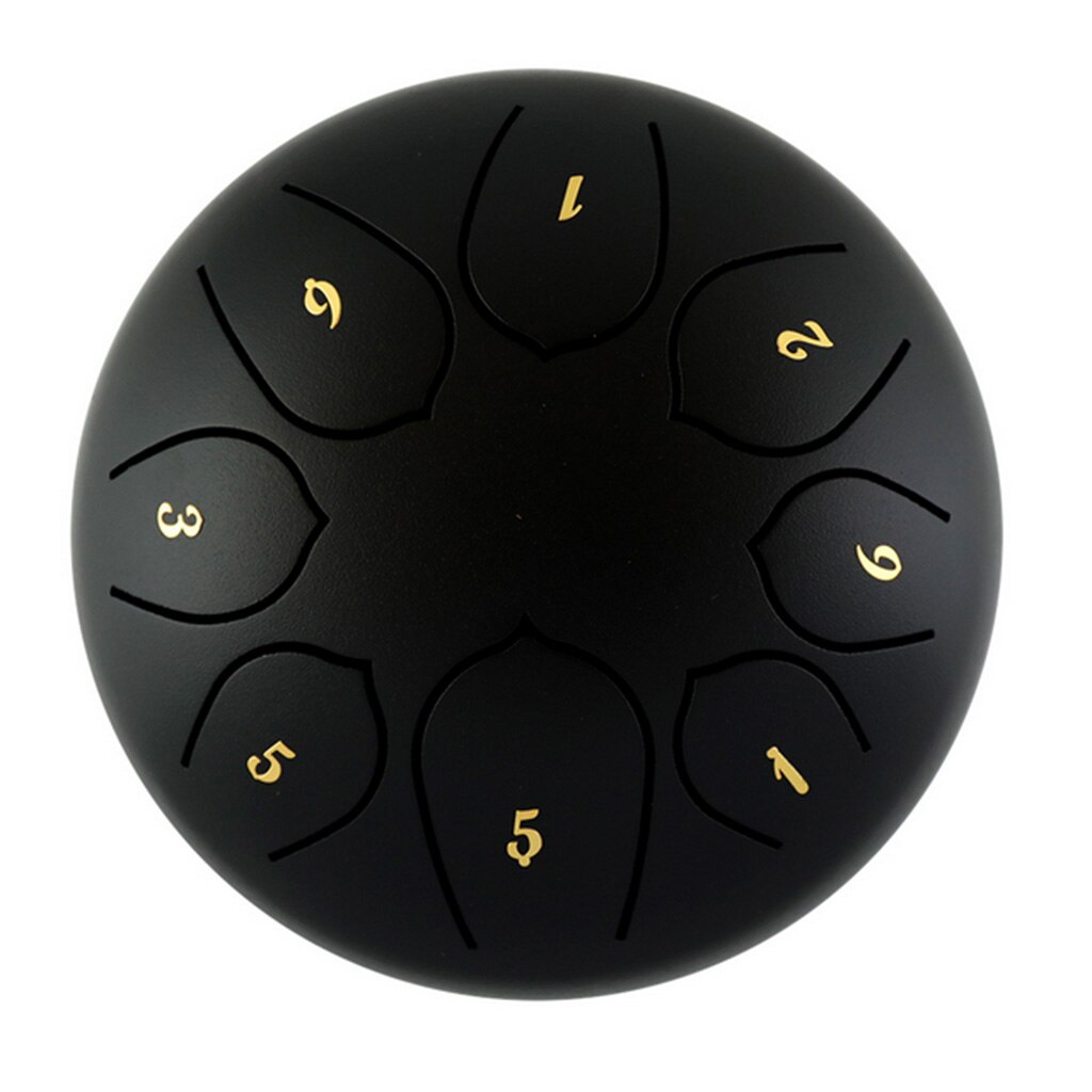 6" Alloy Steel Tongue Drum 8 Notes Tank Drum Instrument w/ Bag Mallets