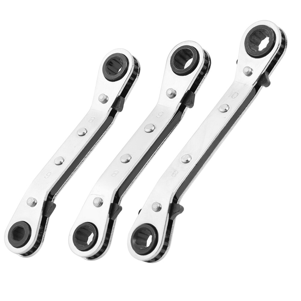 Axle Fit Bicycle Bike Repair Tool Chrome Vanadium Ring Double Head Ratchet Wrench Metric Combination Spanner Tool