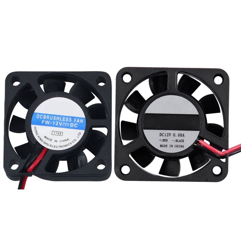 DC 12V 0.1A 2 Pin PC Case CPU Cooler Cooling Fan 40mm x 40mm x 10mm & 4010 9 Blade Brushless DC 12V Cooling Fan
