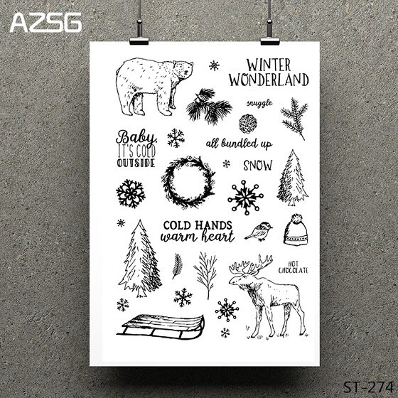 Julsnögubbe/tomten genomskinlig klar stämpel för gör-det-själv scrapbooking/fotoalbum dekorativa klara stämpelark 11*16cm: Stämplar st -274