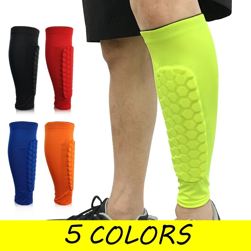 1Pcs Sport Basketbal Been Mouwen Honingraat Anti-Crash Compressie Been Kalf Mouw Fietsen Running Jogging Beenwarmers
