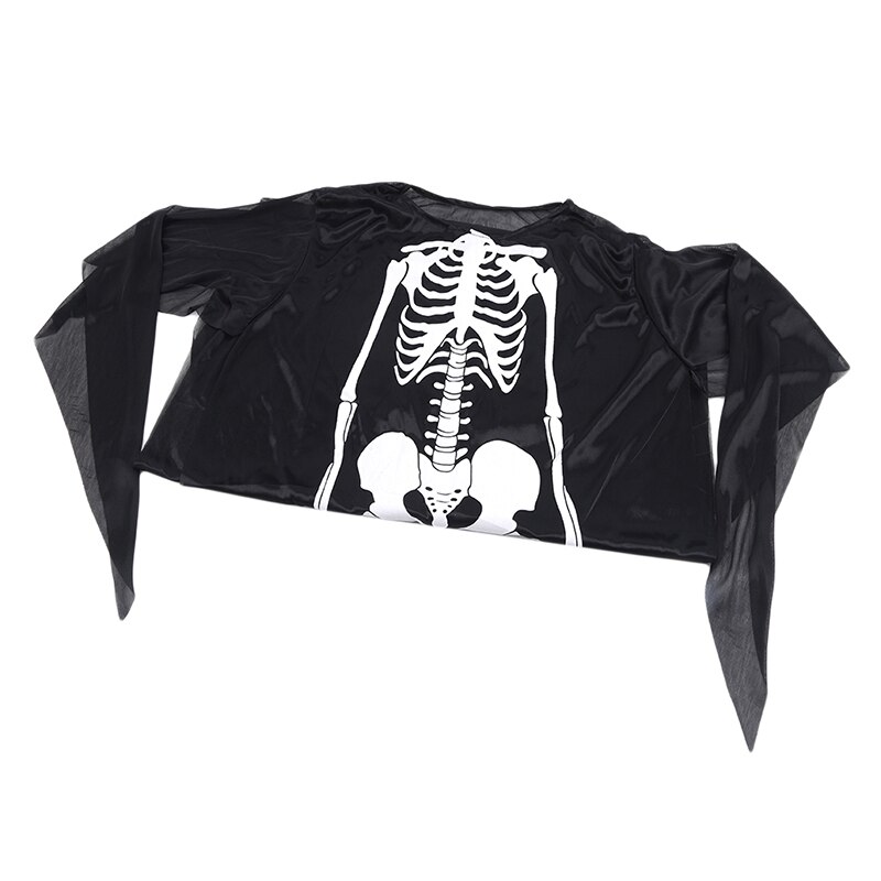 Fantasma esqueleto traje de miedo Halloween traje travestido capa con calavera de demonio vestido de de Halloween suministros
