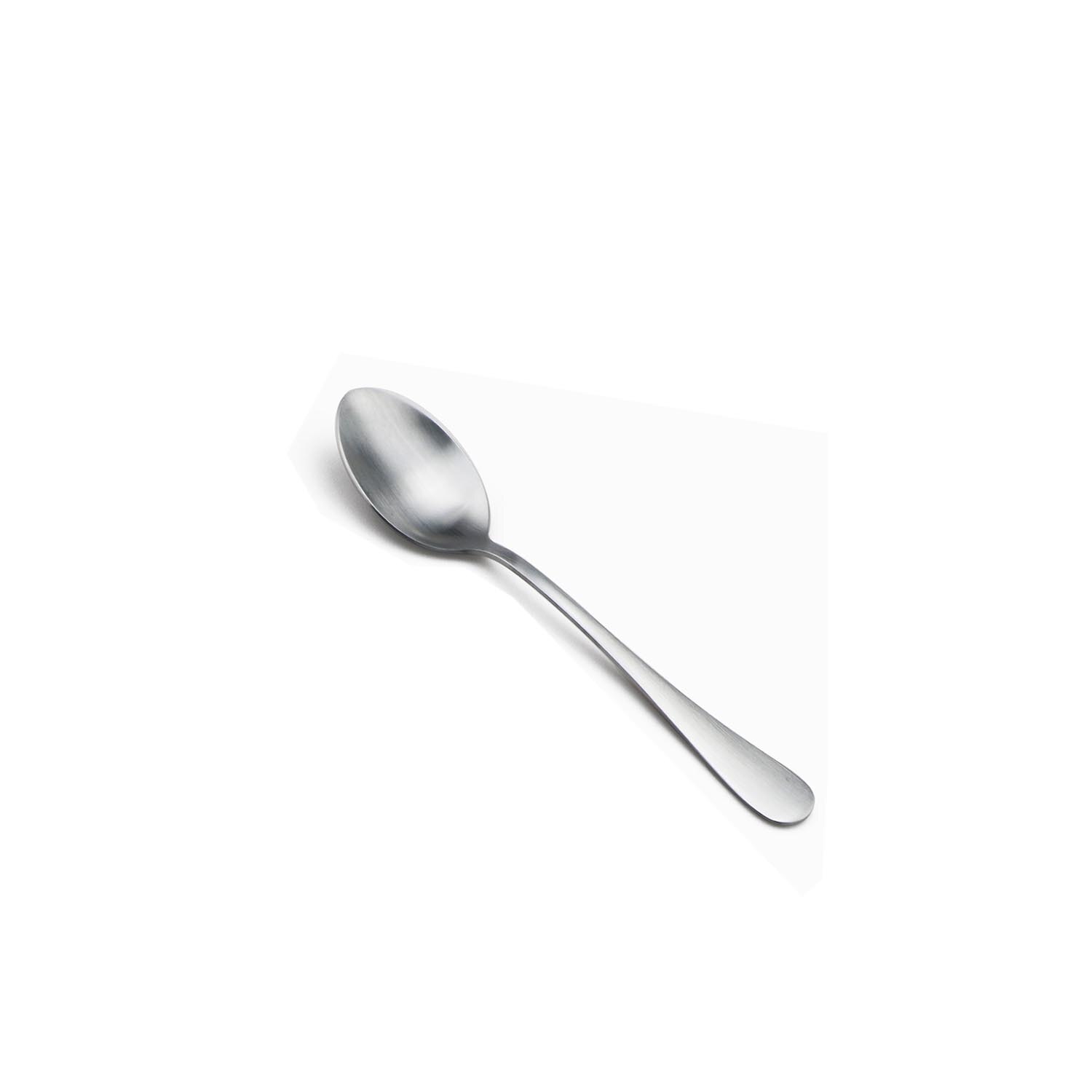 JANKNG Silver Dinnerware Set Stainless Steel Matte Silverware Cutlery Steak Knife Dessert Fork Teaspoon Tableware: Teaspoon