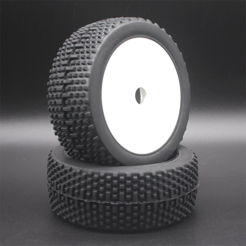 White Black Green Yellow Red RC 1:8 Off Road Car Buggy Rubber Tires & Plastic Wheel Rims HUB HEX: 81w-801-2