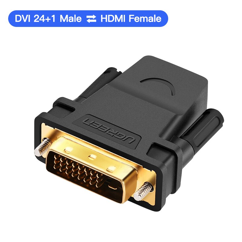 Ugreen HDMI naar DVI 24 + 1 Adapter Vrouw naar Man 1080 p HDTV Converter DVI Connector voor PC PS3 projector TV Box: Default Title