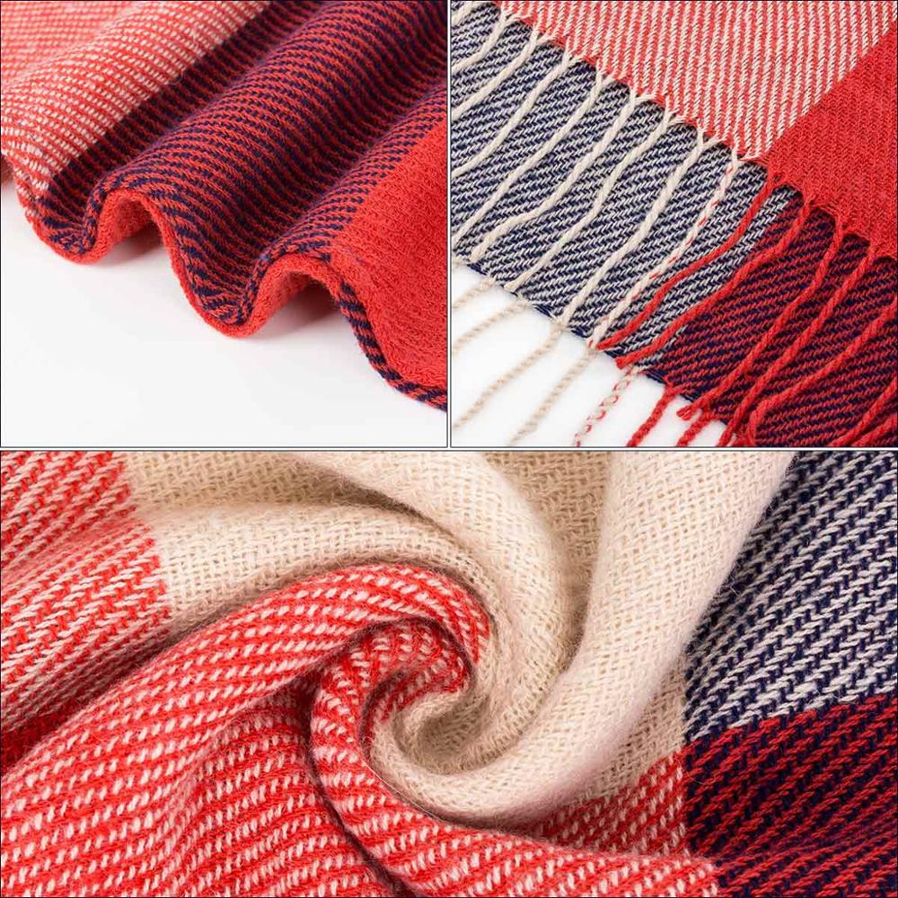 Vinter tørklæde til kvinde strik tassellong tørklæde bomuldsjal wrap sjal kvinde plaid efterår vinter varmt tilbehør