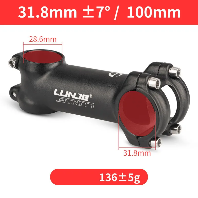 Ultrakevyt polkupyörän ohjainkannatin mtb maantiepyörän ohjainkannatin 25.4/31.8mm alumiininen maastopyörän ohjainkannatin ohjaustanko 7 astetta 60/70/80/90/100mm: Laivastonsininen
