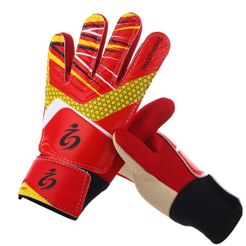 Kinder Fußball Fußball Torwart Goalie Training Handschuhe Durable Anti-Slip Atmungs Torwart Handschuhe mit Bein Schutzfolie: R2 / 7