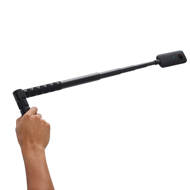 Abkt -1.1m roterende usynlig selfie stick + indbygget stativ roterende beslag til insta 360 en x og  a 360 vr kamera tidssæt