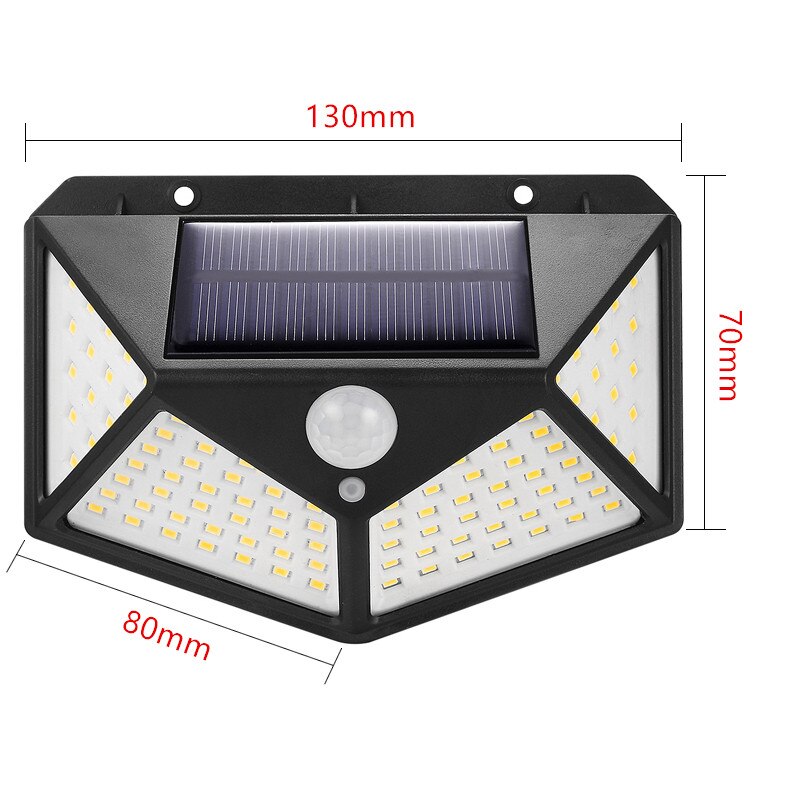 3 standen led solar lamp voor buiten solar lamp pir bewegingssensor wandlamp 100 leds waterdicht  ip65 tuin veranda straatverlichting