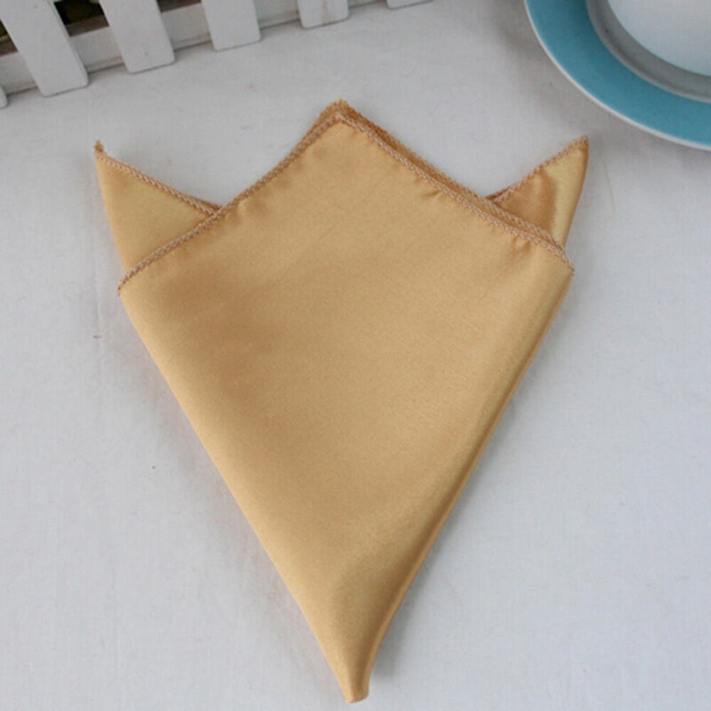 Serviette de Table carrée en tissu Satin | 10x serviette de Table 30*30cm serviette 4 couleurs, mouchoir de poche de mariage, Style