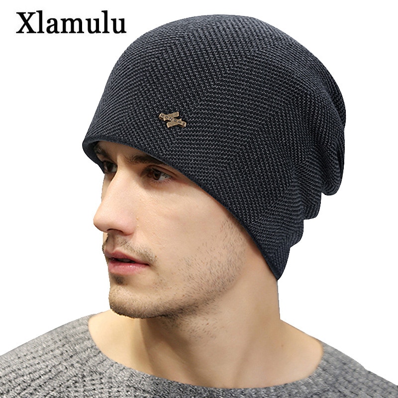 Xlamulu skullies huer varme strikhuer kvinder vinterhuer til mænd hat hankasketter balaclava gorro hue hunhue