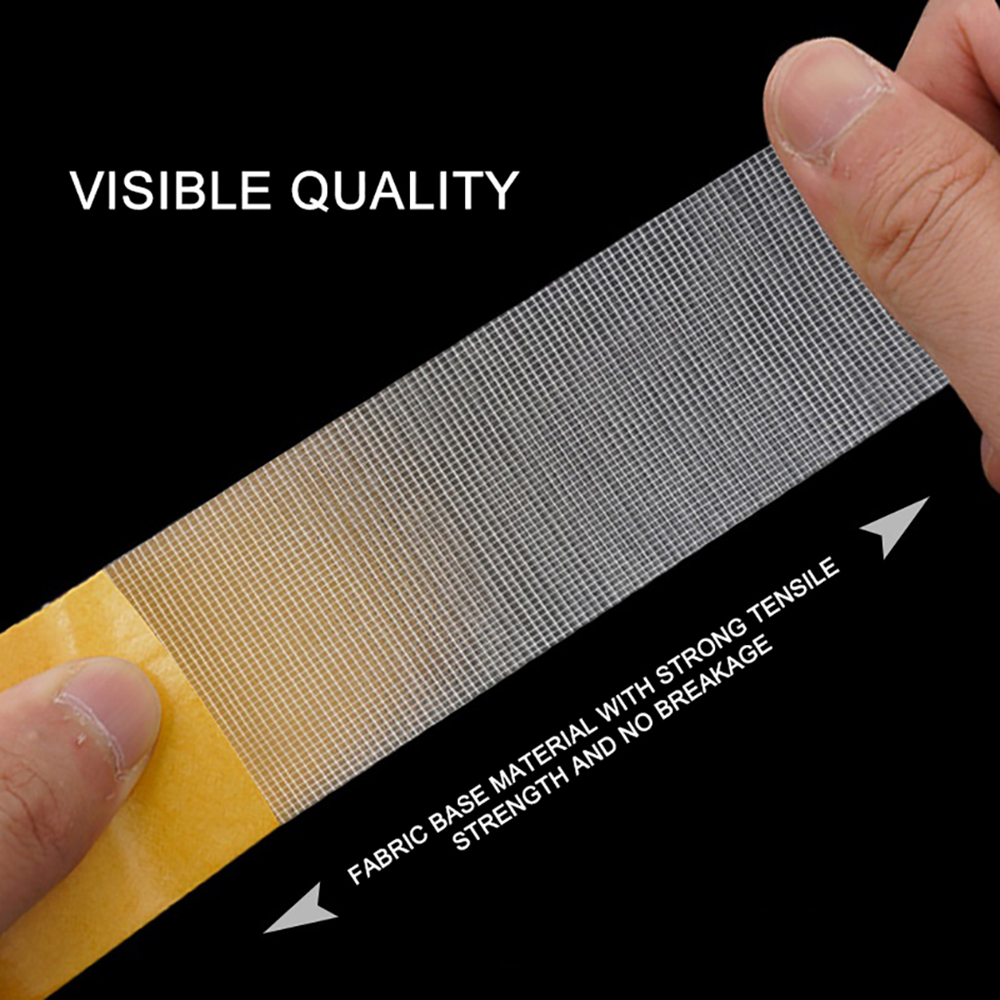 5M Strong Fixation Double Sided Tape Translucent Mesh Waterproof Super Traceless Cloth Base Tapes High Viscosity Adhesive Tape