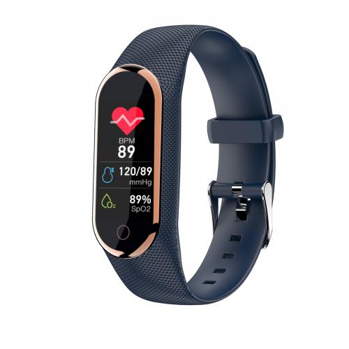M8 slimme horloges voor dames, fitnessarmband,  ip68 slimme horloges voor heren, hartslagmeter met bloeddruk-activiteitsarmband: Blauw